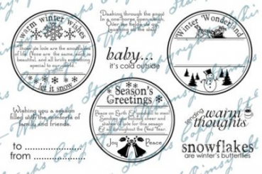 Whimsy Stamps Clingstempelset Winter Letter Seals Cling Stamps