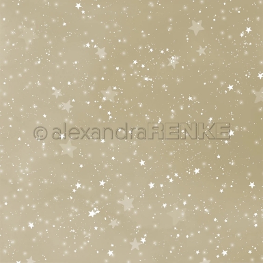 Alexandra Renke Designpapier Aquarell Sternenhimmel Geschenk Grün 200g/m2 12x12" PRE-ORDER Lieferbar ab 12.12.2025