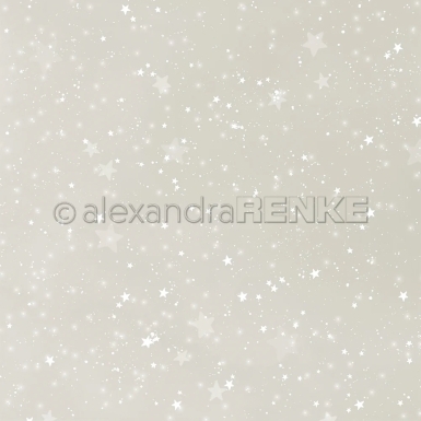 Alexandra Renke Designpapier Aquarell Sternenhimmel Gänse Grau 200g/m2 12x12" PRE-ORDER Lieferbar ab 12.12.2025