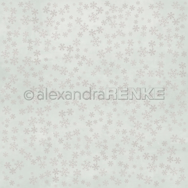 Alexandra Renke Designpapier Schneeflockenzauber Jaspisgrün hell 200g/m2 12x12" PRE-ORDER Lieferbar ab 10.11.2025