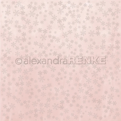 Alexandra Renke Designpapier Schneeflockenzauber Quarzrosé 200g/m2 12x12" PRE-ORDER Lieferbar ab 14.10.2025