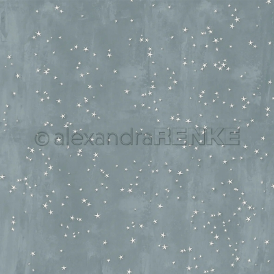 Alexandra Renke Designpapier Sternenzauber Sturmpetrol 200g/m2 12x12" PRE-ORDER Lieferbar ab 14.10.2025