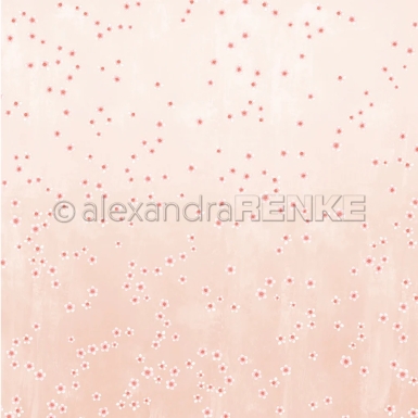 Alexandra Renke Designpapier Kirschblüten auf Altrosa 200gr. 12x12" PRE-ORDER Lieferbar ab 20.04.2026