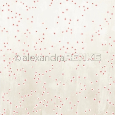 Alexandra Renke Designpapier Kirschblüten auf Greige 200gr. 12x12" PRE-ORDER Lieferbar ab 20.04.2026