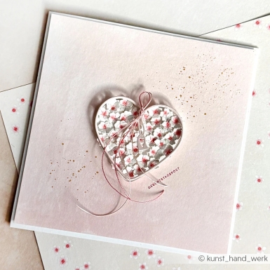 Preview: Alexandra Renke Designpapier Kirschblüten auf Greige 200gr. 12x12