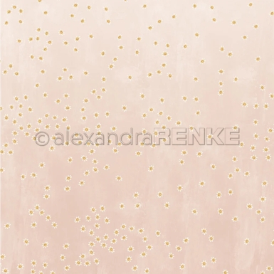 Alexandra Renke Designpapier Lieblingsblüten auf Altrosa 200gr. 12x12" PRE-ORDER Lieferbar ab 17.04.2026