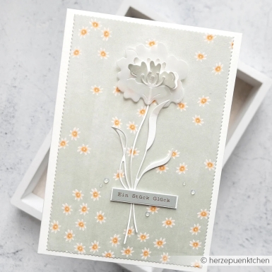 Preview: Alexandra Renke Designpapier Lieblingsblüten auf Greige 200gr. 12x12