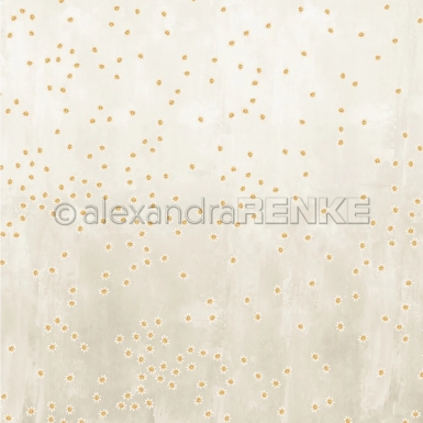 Alexandra Renke Designpapier Lieblingsblüten auf Greige 200gr. 12x12" PRE-ORDER Lieferbar ab 17.04.2026
