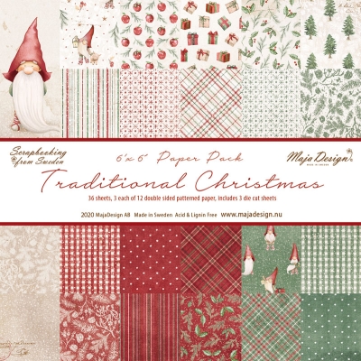 Maja Design Papierpack Traditional Christmas Paper Pack 6x6" 36 Blatt