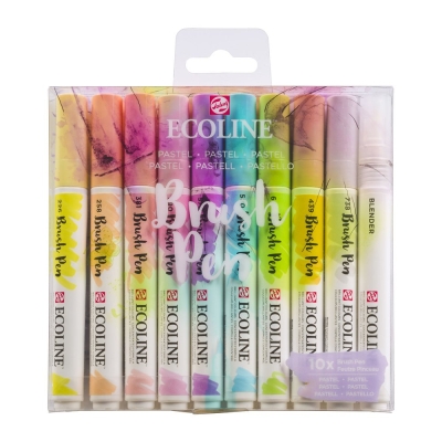 Talens Ecoline Brush Pen Set Pastel 10 Stück