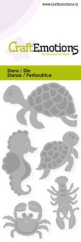 CraftEmotions Stanzschablone Schildkröten, Turtles Seahorse