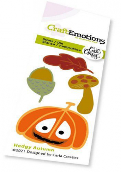 GRATIS! CraftEmotions Stanzschablonen Hedgy Autumn Card 5x10cm Carla Creaties
