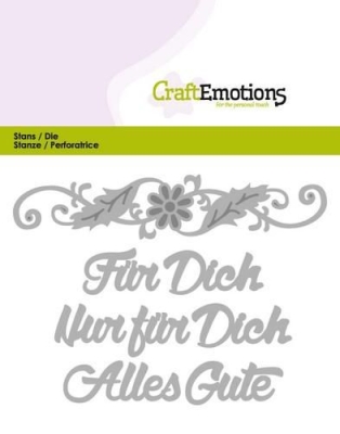 CraftEmotions Stanzschablone Für Dich