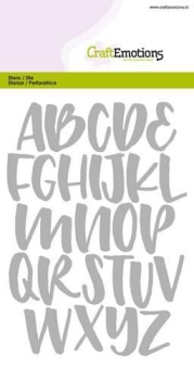 CraftEmotions Stanzschablonen Alphabet Handlettering Grossbuchstaben