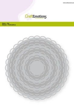 CraftEmotions Stanzschablonen Kreise mit Wellenrand 3.5-13.0cm