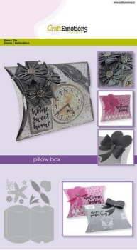 CraftEmotions Stanzschablonen Kissenschachtel Pillow Box 11x8.5x2.5cm