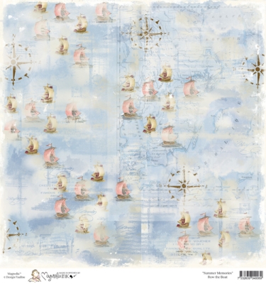 Magnolia Papier Summer Memories Row the Boat 12x12"