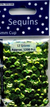 Pailletten Sequins 6mm grün 10g