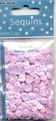 Pailletten Sequins 6mm Baby rosa 10g