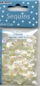 Pailletten Sequins creme Iridescent 6mm 10gr