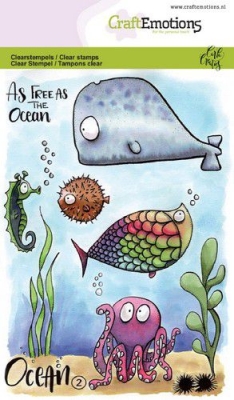 CraftEmotions Stempel Clearstempelset A6 Ocean 2 Carla Creaties