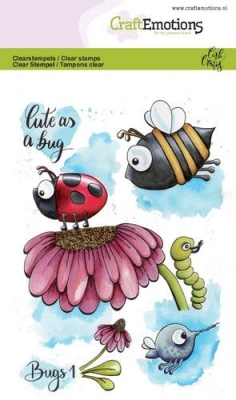 CraftEmotions Clearstempelset A6 Bugs 1 Carla Creaties