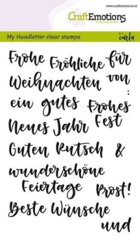 CraftEmotions Clearstempelset A6 Handlettering Wörter Weihnachten