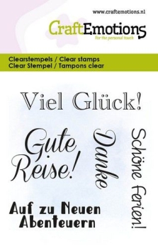 CraftEmotions Clearstempel Text Gute Reise