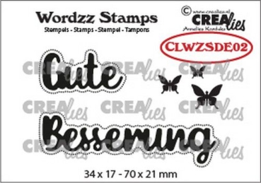 Crealies Clearstempel Gute Besserung Wordzz Clear Stamps