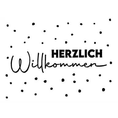 Preview: Holzstempel Herzlich Willkommen 5.0x1.5cm
