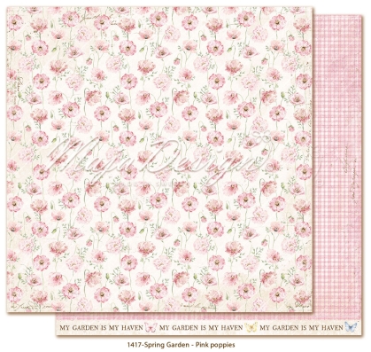 Maja Design Papier Spring Garden Pink Poppies 12x12"