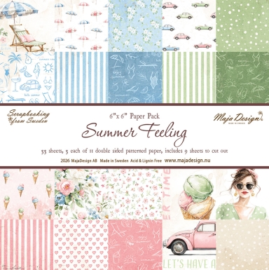 Maja Design Summer Feeling Paper Pack 6x6" PRE-ORDER Lieferbar ab 30.06.2026