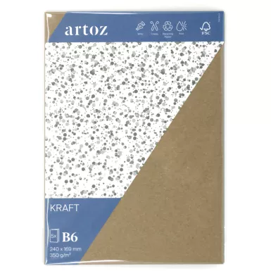 Kraftpapier Karten B6 24.0x16.9cm 5 Stück