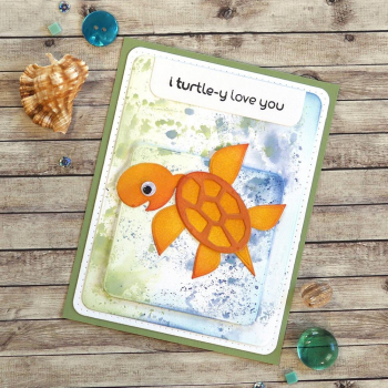 Preview: GRATIS! Elizabeth Craft Designs Stanzschablonenset Sea Turtle