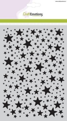 CraftEmotions A5 Schablone Stencil Sterne 14.5x21.0cm