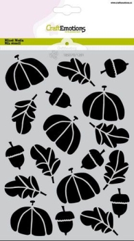 CraftEmotions Stencil Schablone Hedgy Autumn Carla Creaties 14.8x21.0cm