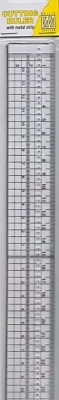 Nellie's Choice Lineal Transparent 30cm Cutting Ruler with Metal Strip