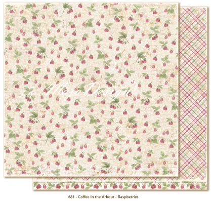 Maja Design Papier Coffee in the Arbour Raspberries 12x12"