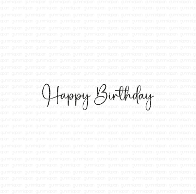 Gummiapan Stempelgummi unmontiert Happy Birthday 5.1x1.2cm