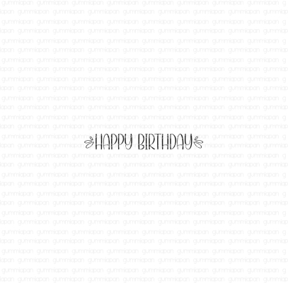 Gummiapan Stempelgummi unmontiert Happy Birthday 6.2x0.8cm