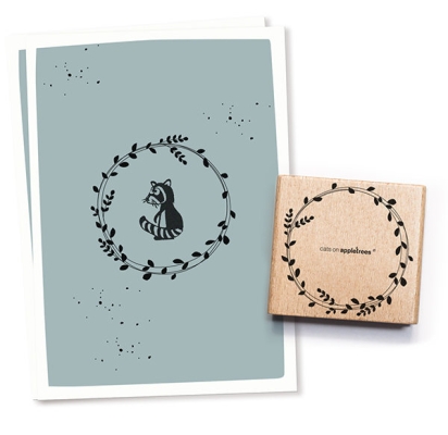 Cats on appletrees Holzstempel Blütenkranz 5.3x5.3cm