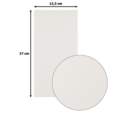 Preview: Vaessen Creative Florence Leinenkarton Off-White 27.0x13.5cm
