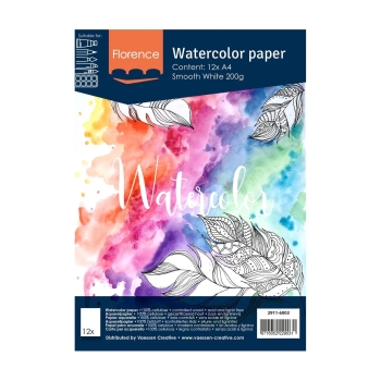 Vaessen Creative Florence Aquarellpapier Smooth Watercolor paper A4