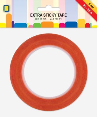 JEJE Extra Starkes doppelseitiges Klebeband Extra Sticky Tape XL 25m x 6mm