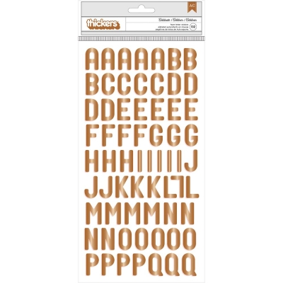American Crafts Buchstabenaufkleber Kupfer foliert 5.5"X11"