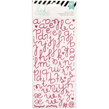 Heidi Swapp Stickerbogen Puffy pink Glitter Alpha Stickers
