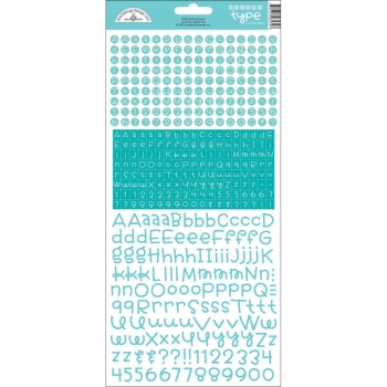 Doodlebug Design - Stickerbogen Teensy Type Alphabet Stickers swimming pool 12x6"
