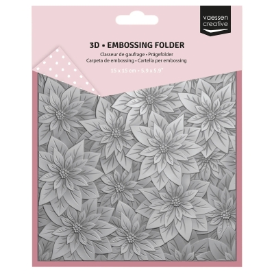 Vaessen Creative Prägeschablone Weihnachtsrose 15x15cm PRE-ORDER Lieferbar ab 03.09.2025