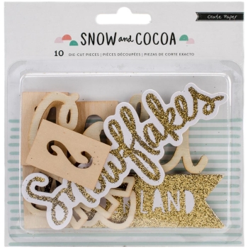 GRATIS! Crate Paper - Snow and Cocoa Wood Die-Cuts Snowflakes