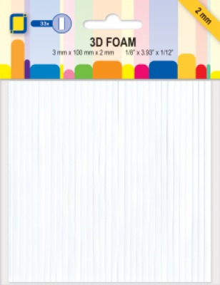 JEJE 3D Foam Klebestreifen weiss 3mmx10cmx2mm